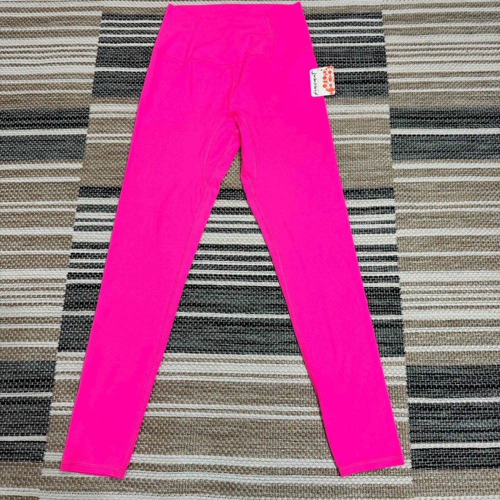 Free People Women's Movement Never Better 7/8 Leggings Skinny Hot Pink Size XS
